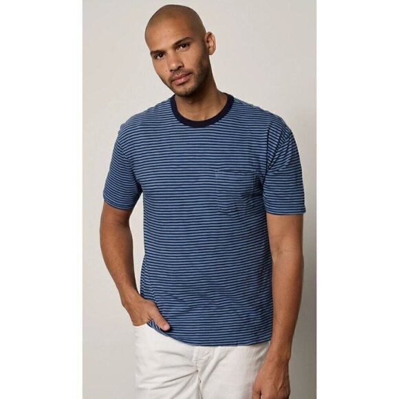 NWT Velvet by Graham & Spencer Billow Jeremy Striped Crew Neck Tee Small - Picture 1 of 12